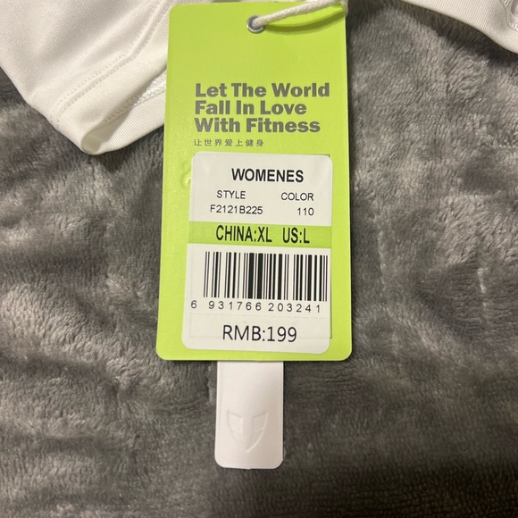 Firm Abs High Neck Tank Top in White, Size Large - Picture 4 of 4